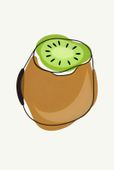Plakat 20x30cm  Nowoczesny Owoce I Kiwi I Pop Art Vintage