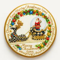 CIASTKO LUKROWANE SANTA CLAUS BOŻE NARODZENIE ROZ.M KOŁO RĘCZNIE ROBIONE