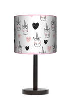 Lampa stołowa - drewniana duża - Jednorożec