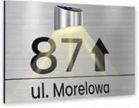 Tabliczka adresowa Tablica numer domu 40x30 cm lampka LED DUŻY WYBÓR