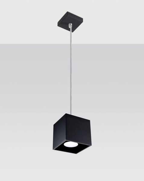 LAMPA wisząca SL.0060 metalowa OPRAWA zwis kostka cube czarna zdjęcie 2