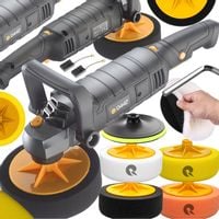 POLERKA SAMOCHODOWA SZLIFIERKA Z REGULACJĄ OBROTÓW + ZESTAW GĄBEK + FILC