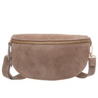 VERA PELLE nerka zamszowa saszetka biodrówka V681 taupe