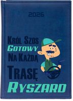 KALENDARZ A5 2026 DZIENNY terminarz z nadrukiem KIEROWCA + IMIĘ PREZENT