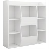 REGAŁ OTWARTY KOMODA KALAX POJEMNY BIAŁY NA KSIĄŻKI W STYLU SKANDYNAWSKIM