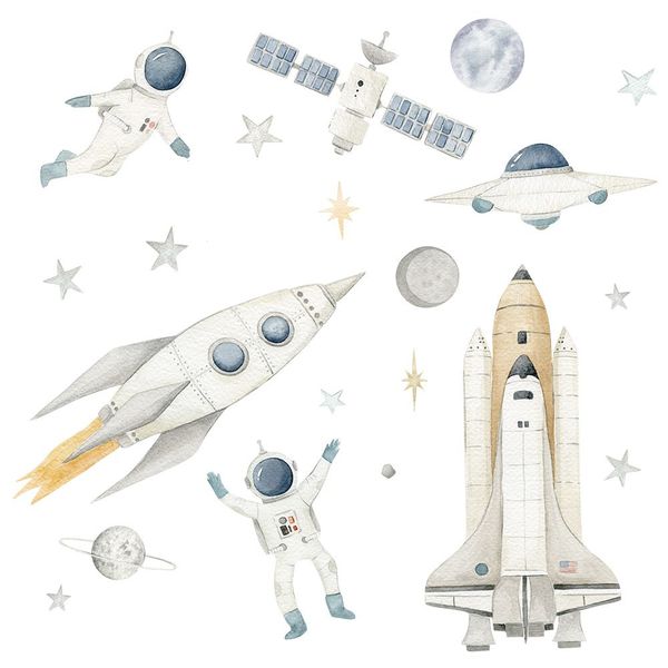 Naklejki Zestaw Rakiety Astronauci DK412 XL zdjęcie 3
