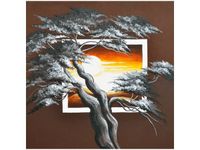 50X50CM DRZEWO TLE ZACHODZĄCEGO SŁOŃCA OBRAZ