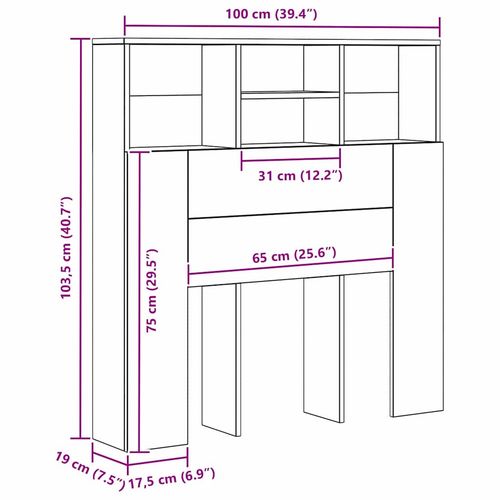 Szafka z zagłówkiem z półką dąb artisan Drewno kompozytowe na Arena.pl
