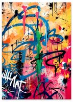 Plakat cyfrowy do wydruku graffiti abstrakcja