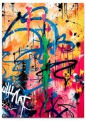 Plakat cyfrowy do wydruku graffiti abstrakcja