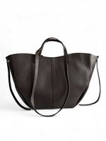 Torebka damska Vera Pelle Shopperka skóra naturalna BRĄZOWA MAXI