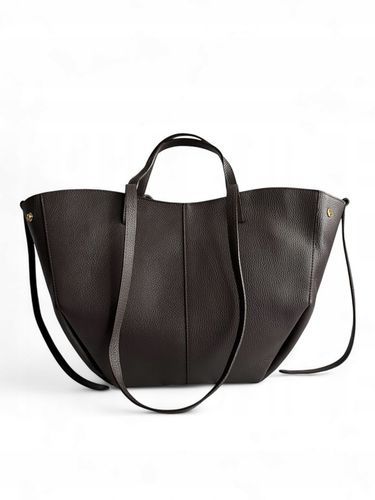 Torebka damska Vera Pelle Shopperka skóra naturalna BRĄZOWA MAXI na Arena.pl