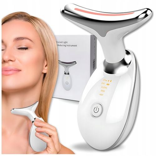 MASAŻER LIFTINGUJĄCY DO TWARZY SZYI SONICZNY DO UJĘDRNIANIA WIBRACYJNY EMS na Arena.pl