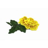 Naszywka Duża Żółty Kwiaty Haft H41Zo