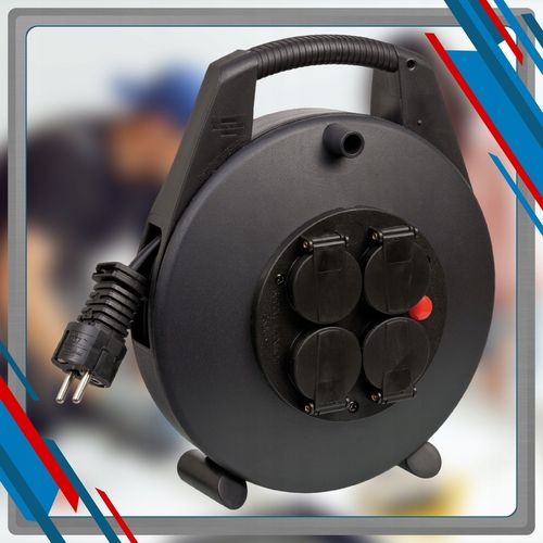 Przedłużacz bębnowy mini na bębnie 4 gniazda kabel 8 m Brennenstuhl na Arena.pl