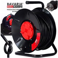 PRZEDŁUŻACZ BĘBNOWY 3x2,5 NA BĘBNIE 50M OGRODOWY BUDOWLANY METALOWY MOCNY