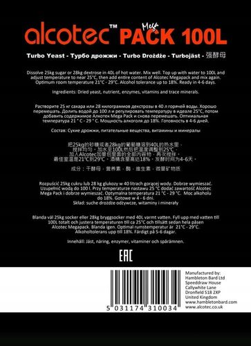 Drożdże Alcotec mega pack na 100l 360 g na Arena.pl