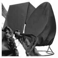 UNIWERSALNY POKROWIEC NA KOSZ FOTEL WISZĄCY KOKON HUŚTAWKA OGRODOWA CZARNY