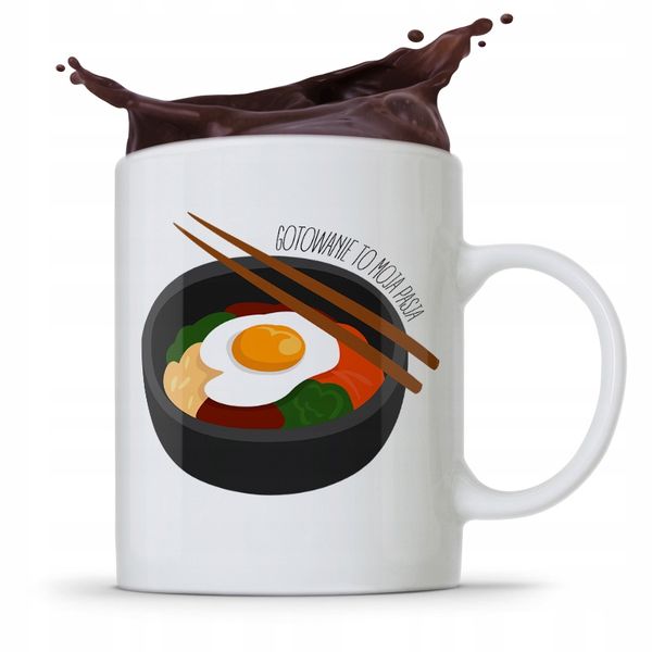 Kubek Prezent Dla Kucharza Gotowanie To Moja Pasja Z Nadrukiem Ze Zdjęciem zdjęcie 1