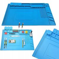 Mata SILIKONOWA do lutowania serwisowa do 500°C MAGNETYCZNA 45x30CM XL