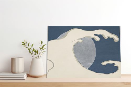 Obraz 100x70cm Waves and Sun, Sekka Japoński Vintage do Salonu na Arena.pl