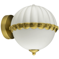 Kinkiet Pralines W01237WH Cosmolight kula do sypialni mosiądz