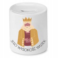 Skarbonka Dla Wujka Jego Wysokość Wujek Prezent Z Nadrukiem Ze Zdjęciem