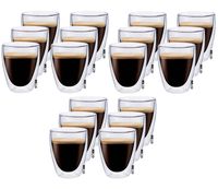 Szklanki z Podwójną Ścianką do Kawy Herbaty Coffee 235ml 18 sztuk