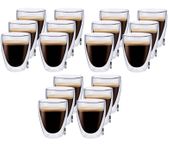 Szklanki z Podwójną Ścianką do Kawy Herbaty Coffee 235ml 18 sztuk