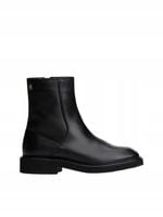 TOMMY HILFIGER Skórzane botki z kwadratowym noskiem R,38