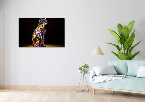 Obraz 100x60cm Koci Witraż na Arena.pl
