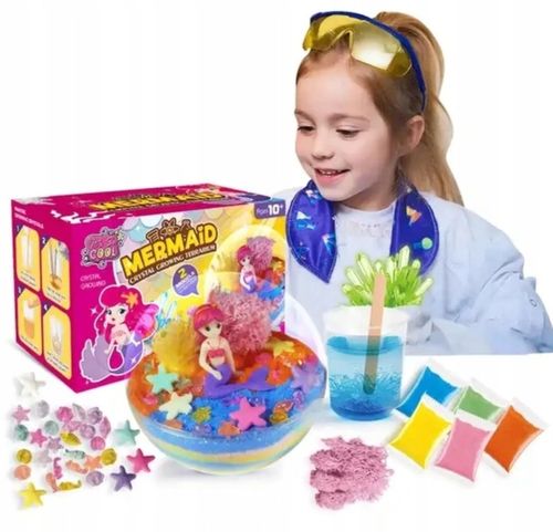 ZESTAW KREATYWNY SYRENKA MAGICZNE TERRARIUM DIY LAMPKA LED KRYSZTAŁ na Arena.pl