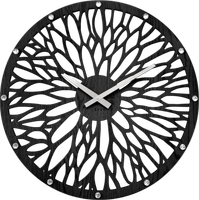 Imponujący czarny drewniany zegar WOOD