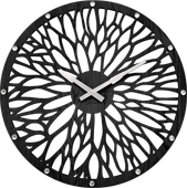 Imponujący czarny drewniany zegar WOOD