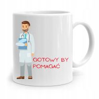 Kubek Prezent Dla Doktora Gotowy By Pomagać Z Nadrukiem Ze Zdjęciem