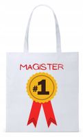 Torba Biała Eco Shopper Dla Magistra Prezent Z Nadrukiem Ze Zdjęciem