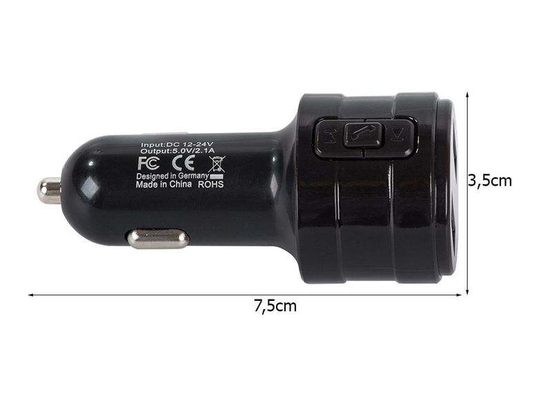 TRANSMITER FM MP3 BLUETOOTH ŁADOWARKA 2X USB AUDIO ŁADOWARKA DO SAMOCHODU zdjęcie 7