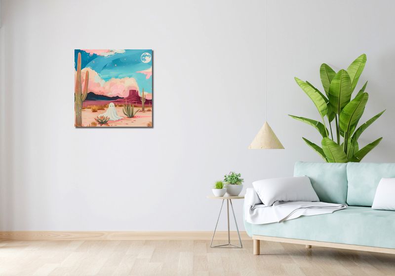 Obraz 60x60cm Duch Między Kaktusami zdjęcie 2