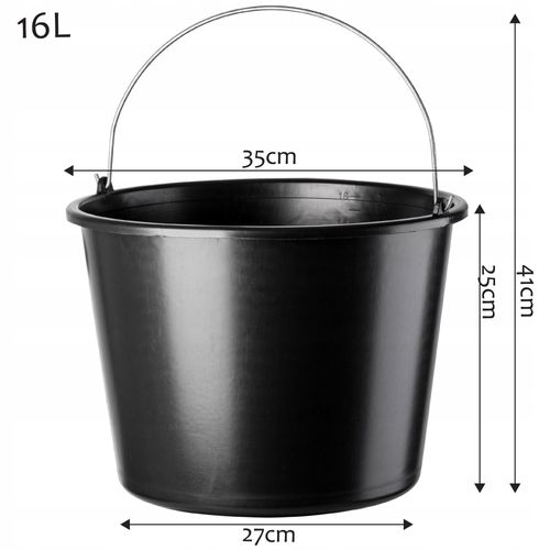 WIADRO PLASTIKOWE BUDOWLANE GOSPODARCZE 16L 3SZT na Arena.pl