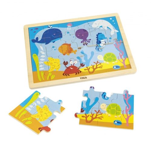 Viga Drewniane Puzzle Ocean 24 Elementy na Arena.pl