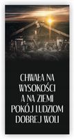 Baner religijny Bożonarodzeniowy 120x60 Dekoracja CHWAŁA NA WYSOKOŚCI