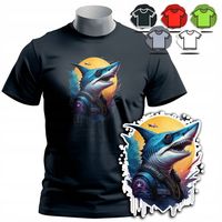 KOSZULKA T-SHIRT MĘSKI WZORY DO WYBORU - REKIN SHARK OCEAN RYBA WILD - 3XL