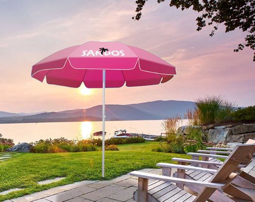 Parasol plażówy + kotwa - różowy na Arena.pl