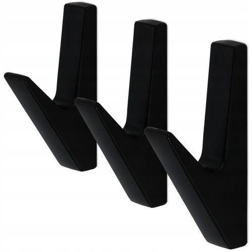 3x WIESZAK NA UBRANIA DO PRZEDPOKOJU HACZYK ŚCIENNY CZARNY DO LAMELI na Arena.pl