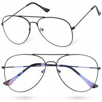 Okulary zerówki Męskie kujonki bluelight