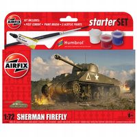 Model do sklejania Sherman Firefly Zestaw Starter Set Farby Pędzel Airfix
