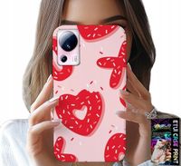 ETUI DO XIAOMI 13 LITE - KOBIECE, MODNE WZORY XOXO SERCE + SZKŁO