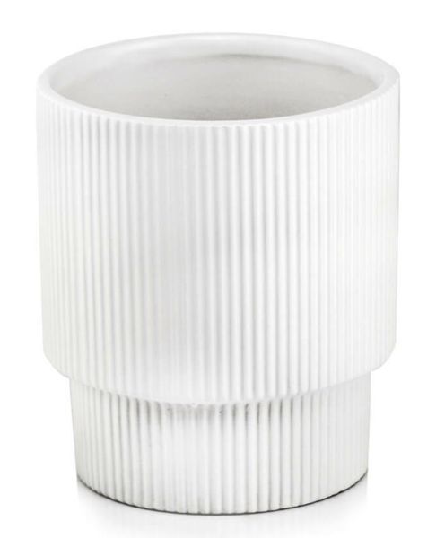 Doniczka ceramiczna osłonka biała do storczyka zdjęcie 1