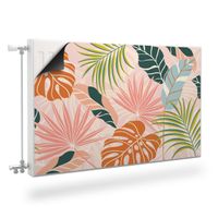 MATA Magnetyczna Na Kaloryfer Kolorowe LIŚCIE Tropikalne 100cm x 60cm