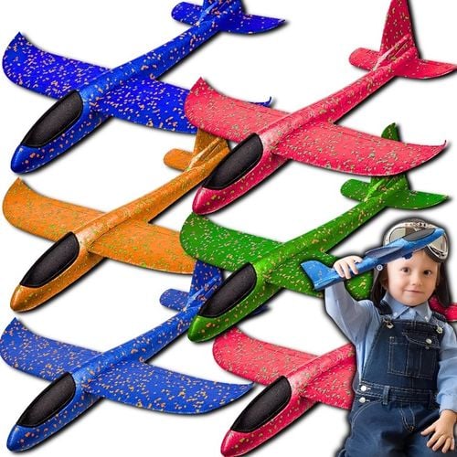 6 X SAMOLOT STYROPIANOWY SZYBOWIEC RZUTKA SAMOLOTY ZE STYROPIANU DLA DZIECI na Arena.pl